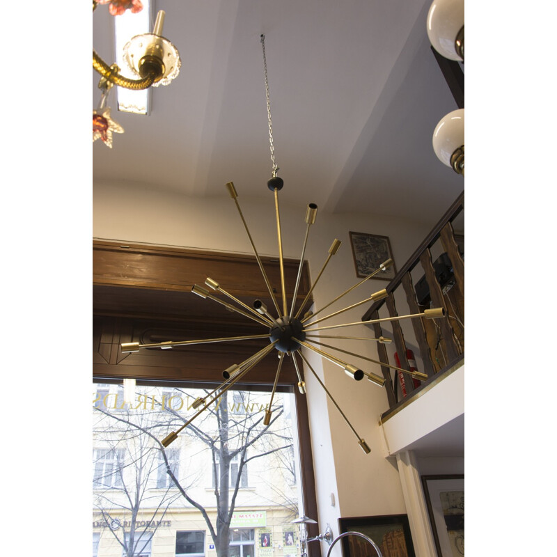 Large Sputnik chandelier with 24 lights - 1960s