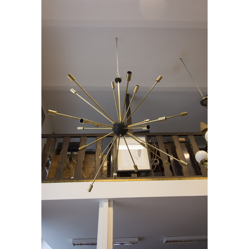 Large Sputnik chandelier with 24 lights - 1960s