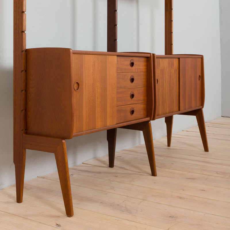 Vintage Ergo wall unit in teak by John Texmon for Blindheim Møbelfabrikk, Norway 1960s