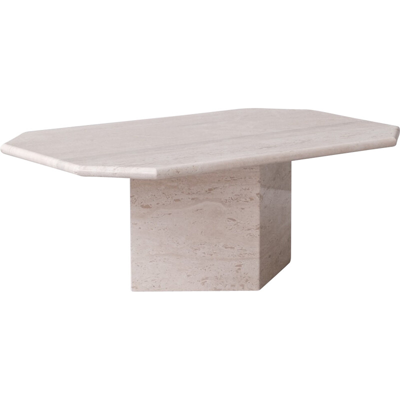 Vintage travertine coffee table, Belgium 1970s