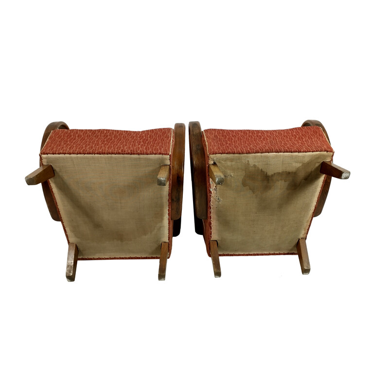 Paar vintage fauteuils model H-227 van Jindrich Halabala voor Up Závody, jaren 1950