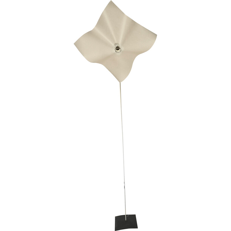 Vintage floor lamp in parchment paper by Mario Bellini for Artemide, 1970s