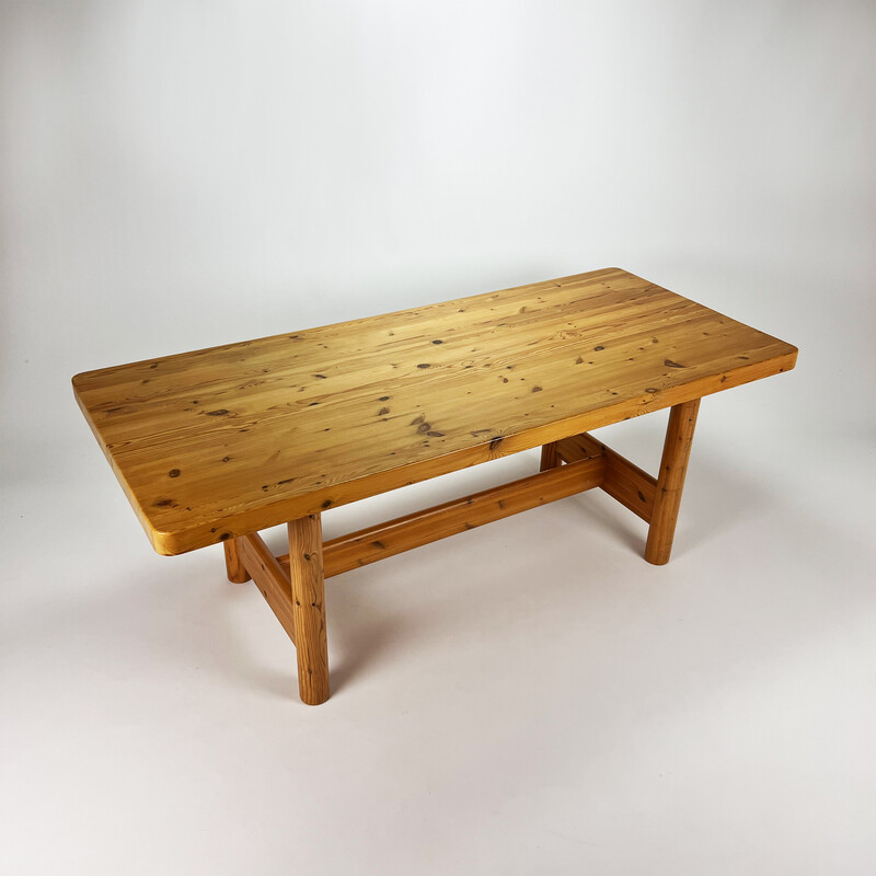 Vintage pine dining table by Rainer Daumiller, 1970s