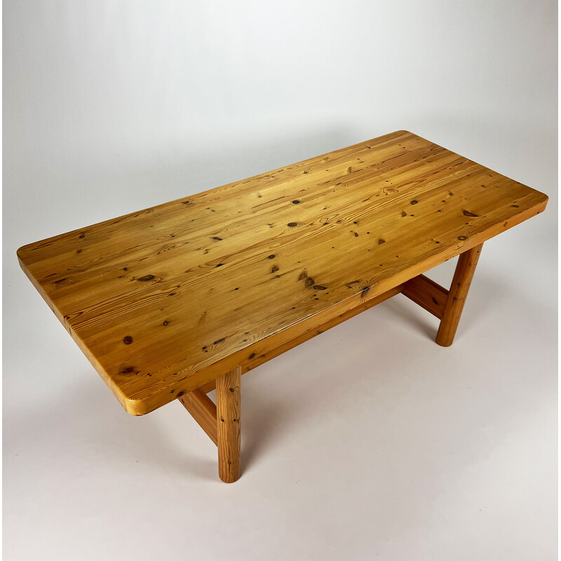 Vintage pine dining table by Rainer Daumiller, 1970s