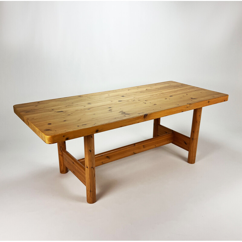 Vintage pine dining table by Rainer Daumiller, 1970s