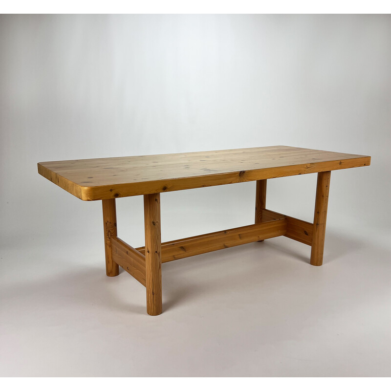 Vintage pine dining table by Rainer Daumiller, 1970s