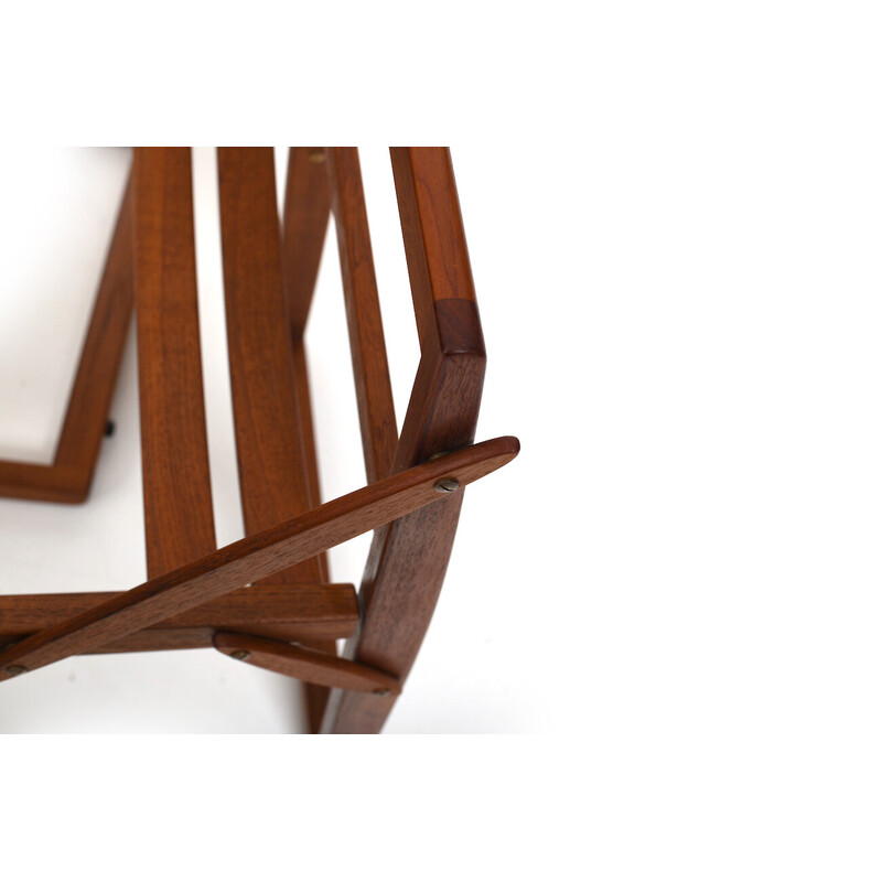 Coppia di sgabelli vintage in teak di Peter Hvidt e Orla Mølgaard-Nielsen per Ludvig Pontoppidan, anni 1950-1960