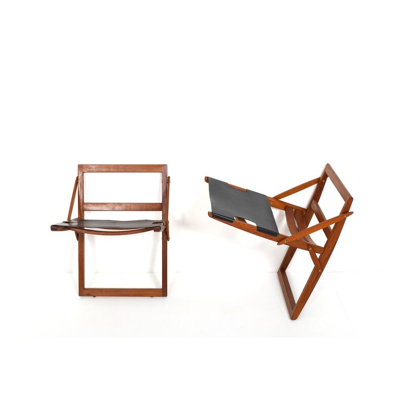 Pair of vintage teak stools by Peter Hvidt and Orla Mølgaard-Nielsen for Ludvig Pontoppidan, 1950-1960s
