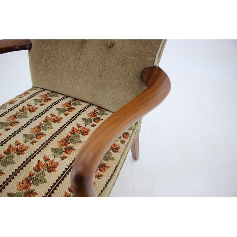 Vintage teak armchair by Alfred Christensen, Denmark 1940s