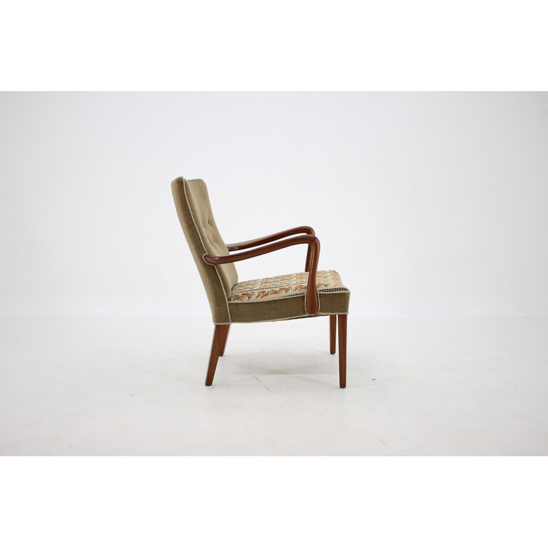 Vintage teak armchair by Alfred Christensen, Denmark 1940s