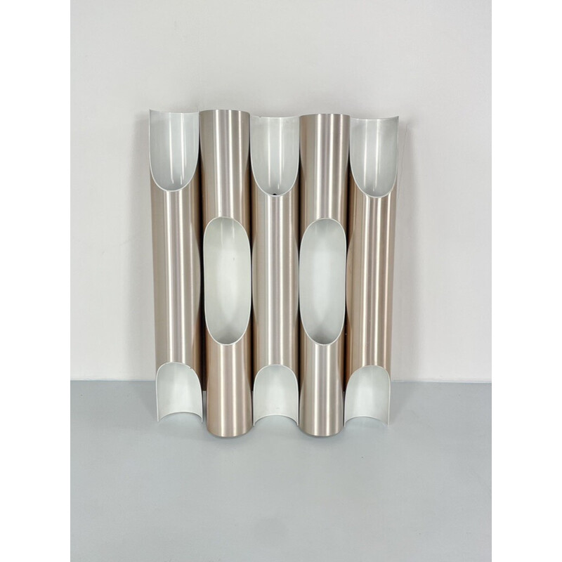 Set of 5 vintage aluminum "Fuga" wall lamps by Liisa Komulainen for Raak, Netherlands 1960