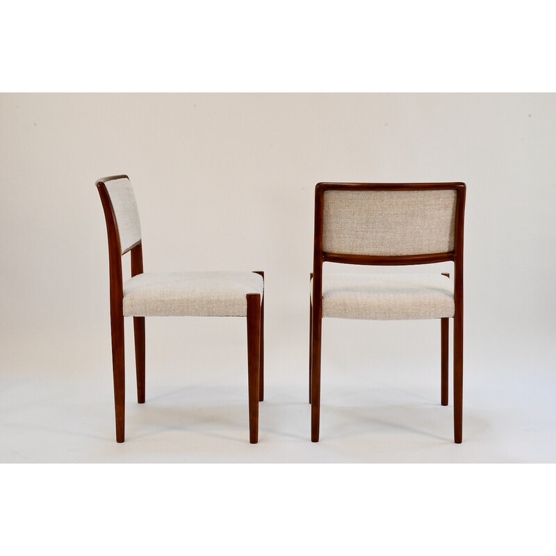 Conjunto de 8 cadeiras de tecido vintage dos anos 80 de Neils Moller para Pierre Frey
