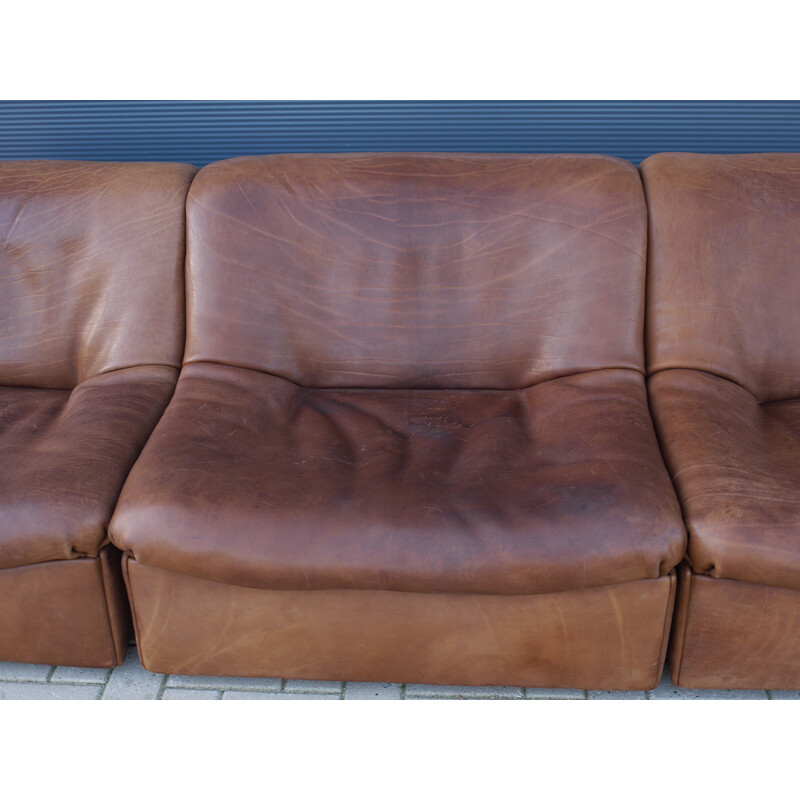 Vintage modular sofa Ds46 in buffalo leather for De Sede, Switzerland 1970