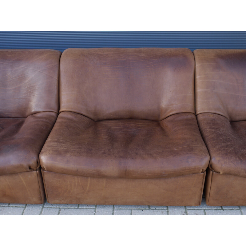 Vintage modular sofa Ds46 in buffalo leather for De Sede, Switzerland 1970