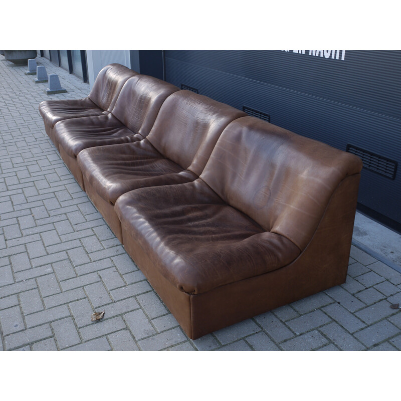 Vintage modular sofa Ds46 in buffalo leather for De Sede, Switzerland 1970