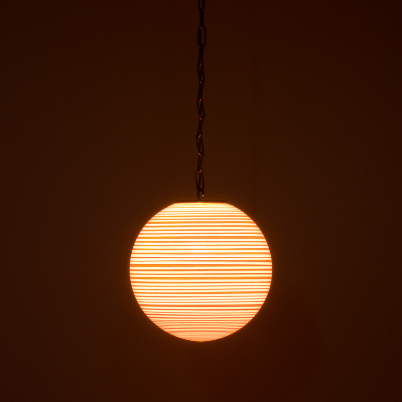 Suspension vintage italienne de l'ère spatiale en verre de Murano coloré, 1970