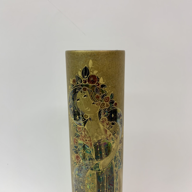Vaso d'oro vintage di Bjørn Wiinblad per Rosenthal, anni '70