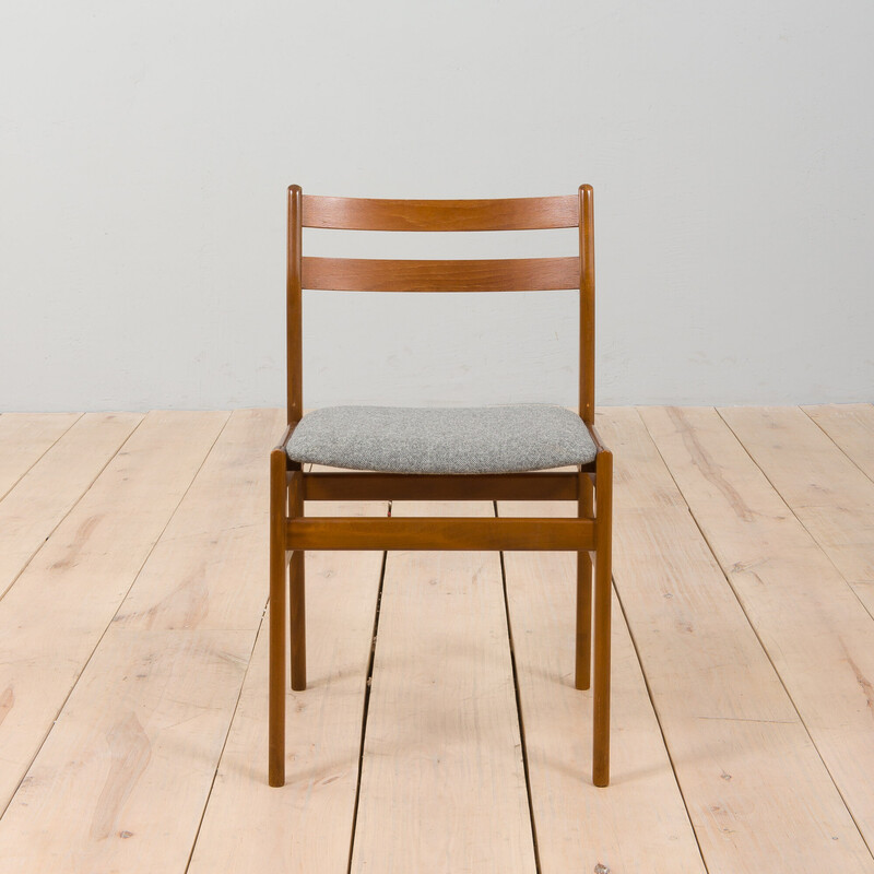 Set van 4 vintage Deense stoelen van hout en wol van Sax, Denemarken 1960