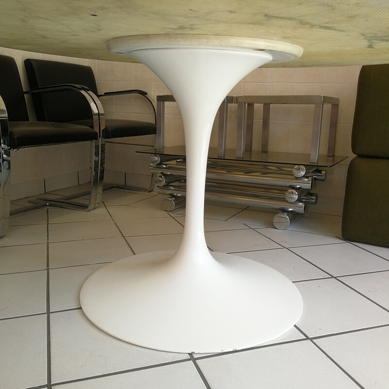 Mesa tulipán de mármol vintage de Saarinen para Knoll, 1980