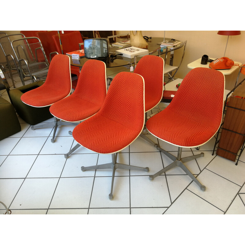 Set di 5 sedie Psc vintage di Eames per Herman Miller