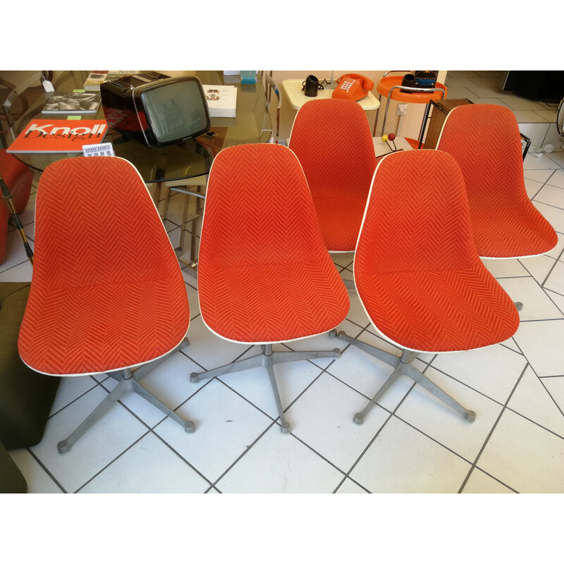 Juego de 5 sillas Psc vintage de Eames para Herman Miller