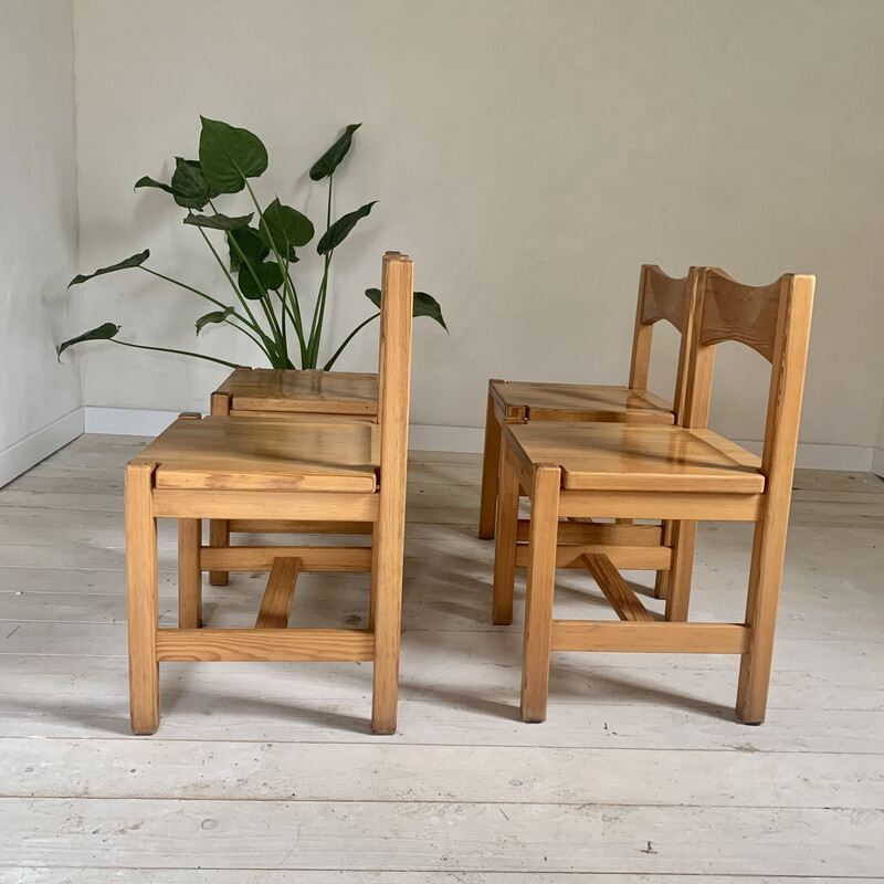 Set of 4 vintage Hongisto chairs by Ilmari Tapiovaara for Laukaan Puu, 1963