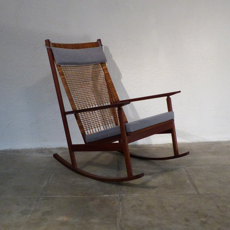 Blue rocking chair by Hans Olsen - 1960s