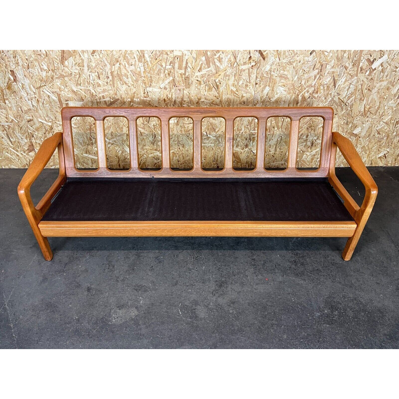 Vintage teak sofa by J. Kristensen, Denmark 1960s-1970s