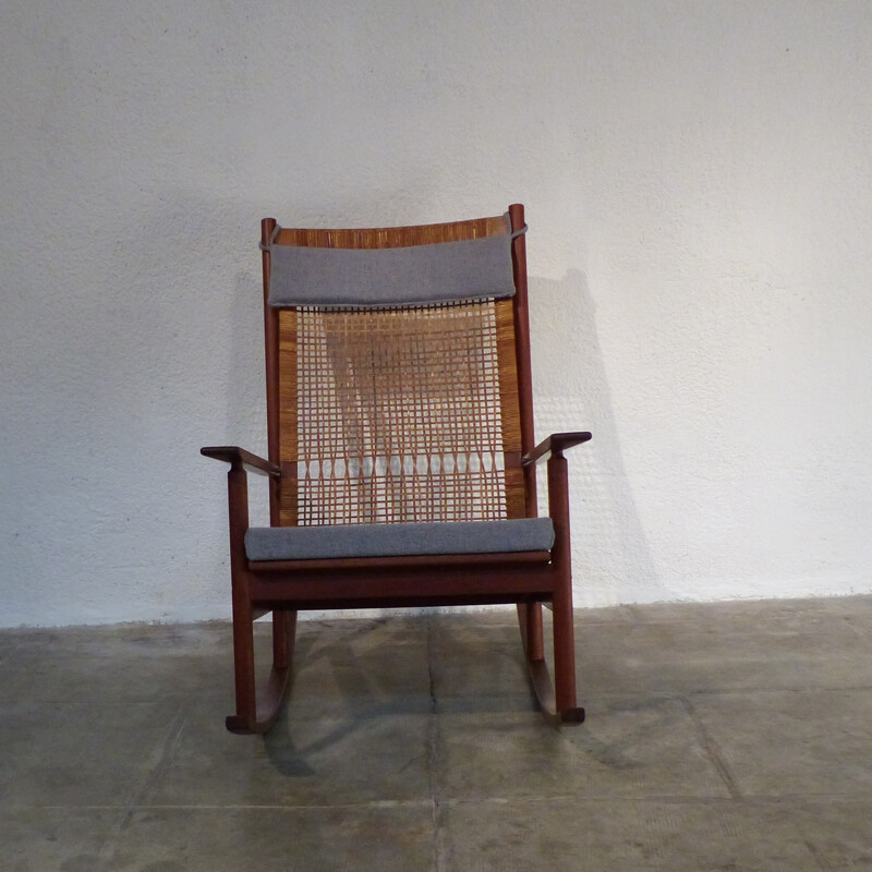 Blue rocking chair by Hans Olsen - 1960s