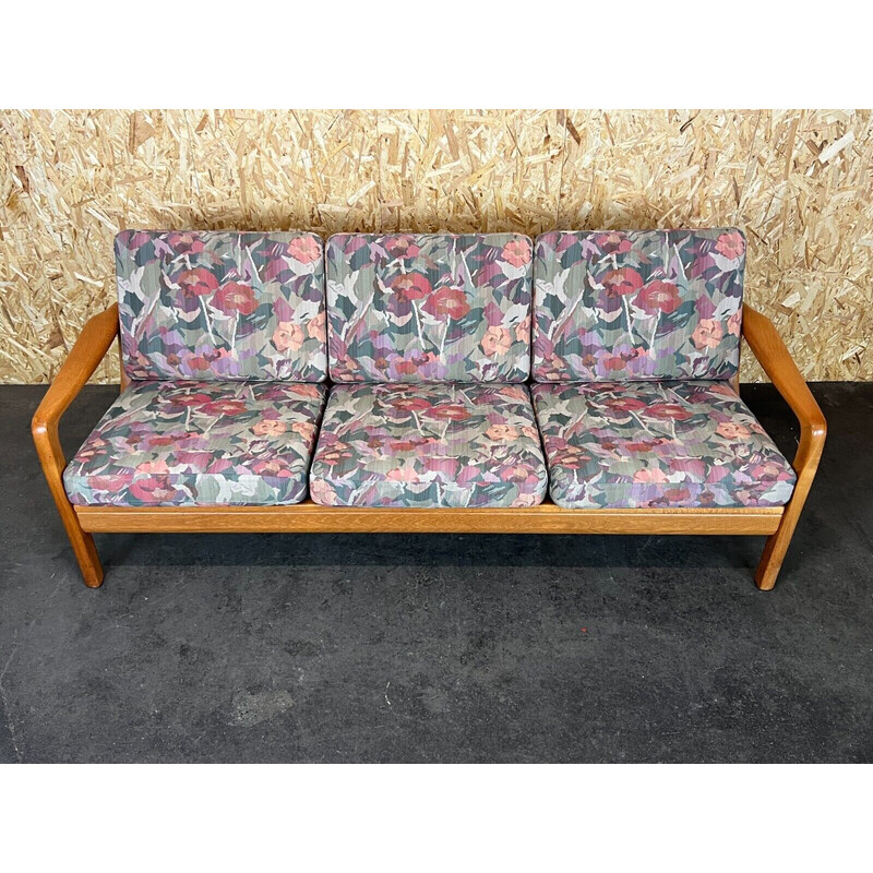 Vintage teak sofa by J. Kristensen, Denmark 1960s-1970s
