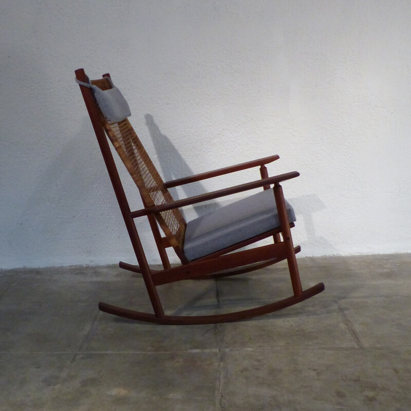 Blue rocking chair by Hans Olsen - 1960s