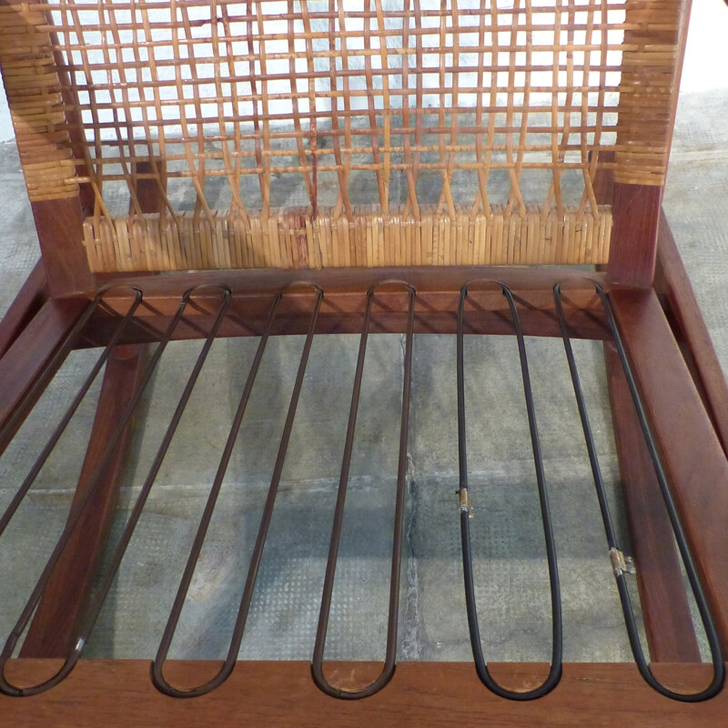 Blue rocking chair by Hans Olsen - 1960s