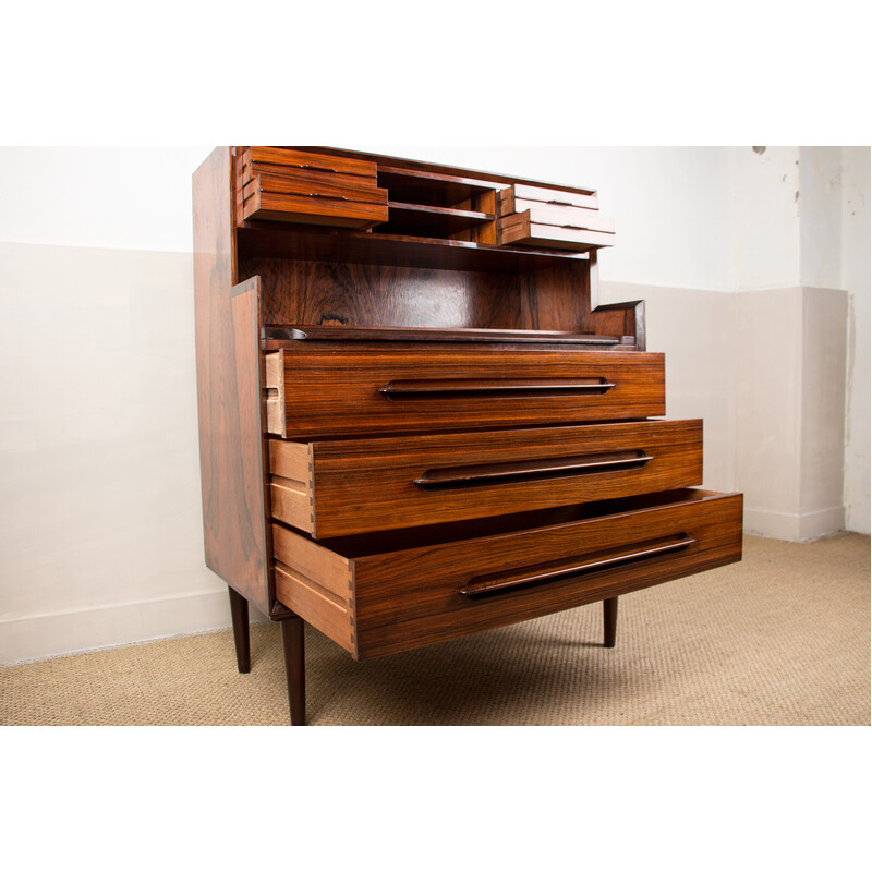 Vintage Danish Rio rosewood secretary by Ejvind. A. Johansson for Ivan Gern Mobelfabrik, 1960