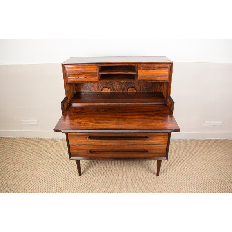 Vintage Danish Rio rosewood secretary by Ejvind. A. Johansson for Ivan Gern Mobelfabrik, 1960