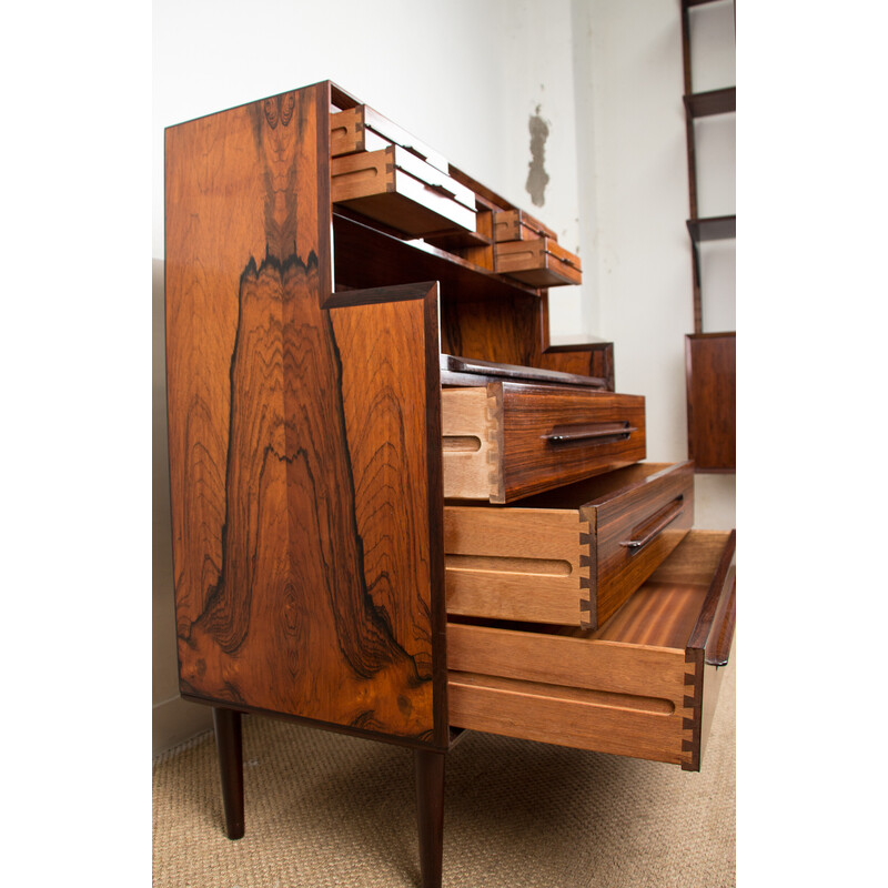 Vintage Danish Rio rosewood secretary by Ejvind. A. Johansson for Ivan Gern Mobelfabrik, 1960