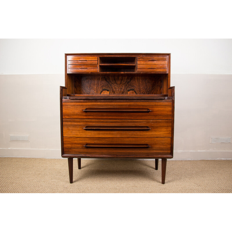 Vintage Danish Rio rosewood secretary by Ejvind. A. Johansson for Ivan Gern Mobelfabrik, 1960