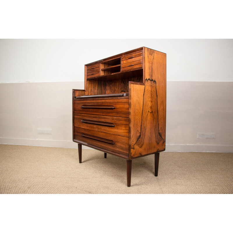 Vintage Danish Rio rosewood secretary by Ejvind. A. Johansson for Ivan Gern Mobelfabrik, 1960