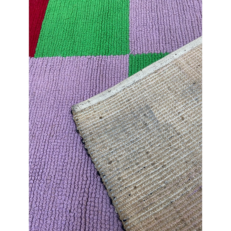 Vintage wollen tapijt "Mots croisés" van Sonia Delaunay, 1967
