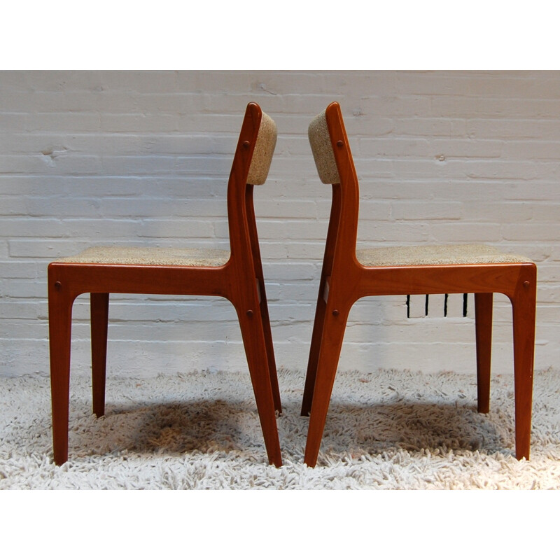 Set of 4 dining chairs in teak - 1960s