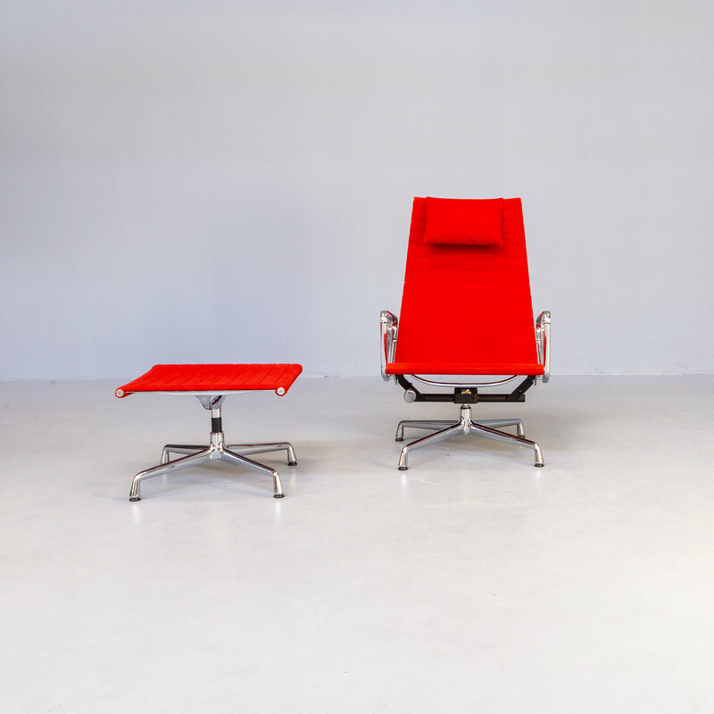 Vintage armchair and ottoman by Charles and Ray Eames for Vitra