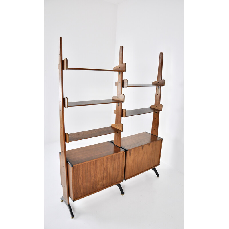 Vintage wooden bookcase by Av Arredamenti Contemporanie, 1960