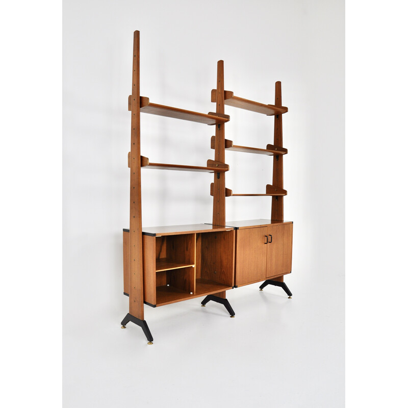 Vintage wooden bookcase by Av Arredamenti Contemporanie, 1960