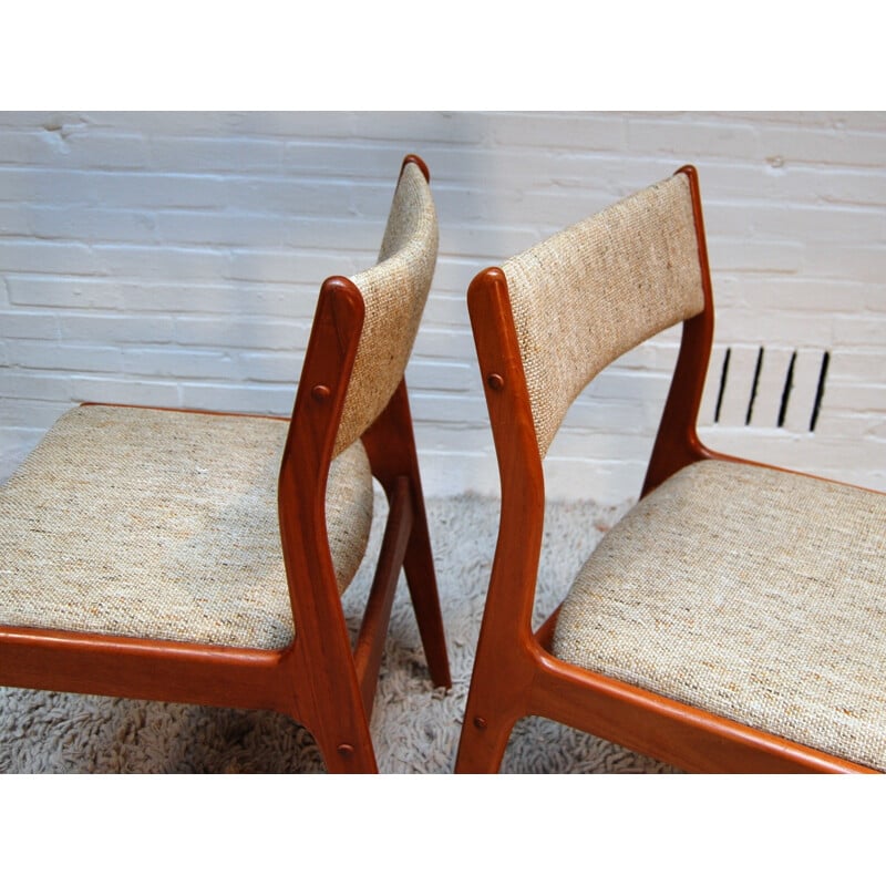 Set of 4 dining chairs in teak - 1960s