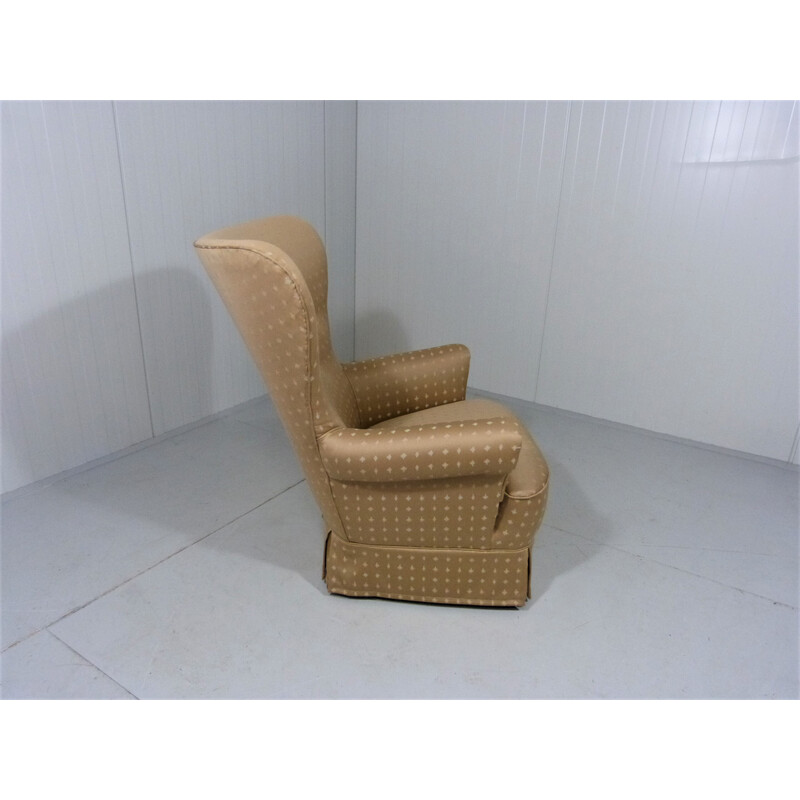 Vintage lounge stoel in hout en stof van Theo Ruth voor Artifort, Nederland 1950