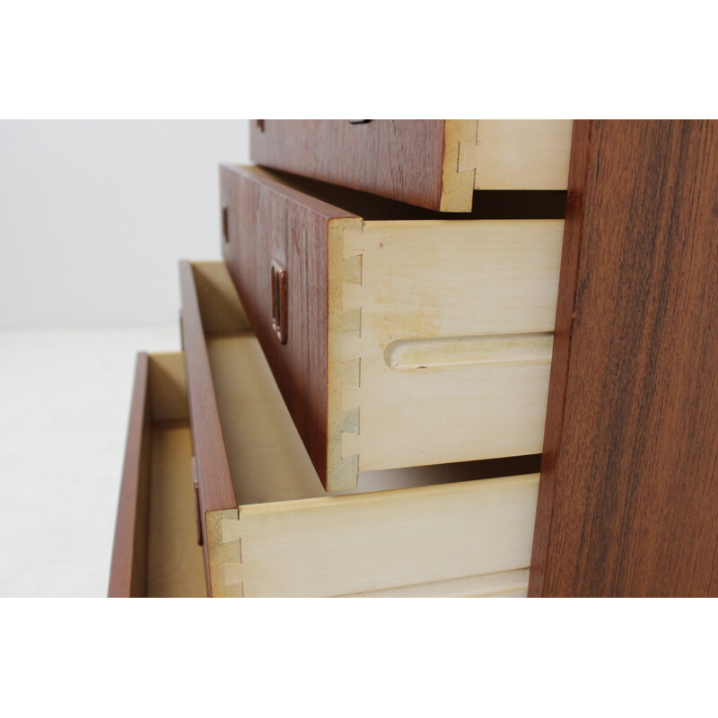 Danish teak chest of drawers with hairpin legs - 1960s 