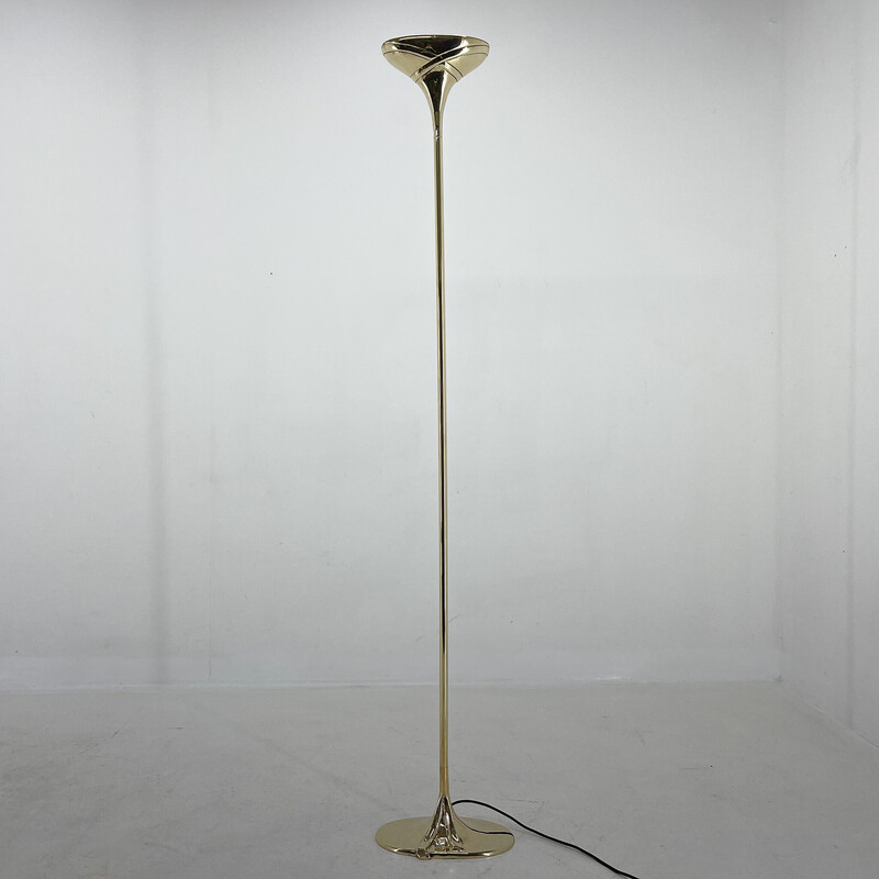 Vintage brass floor lamp, Italy 1970s