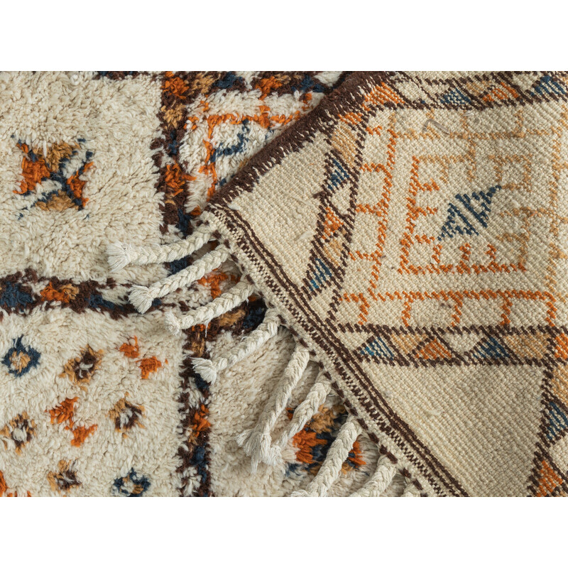 Tapete de lã berbere Vintage, Marrocos Anos 60