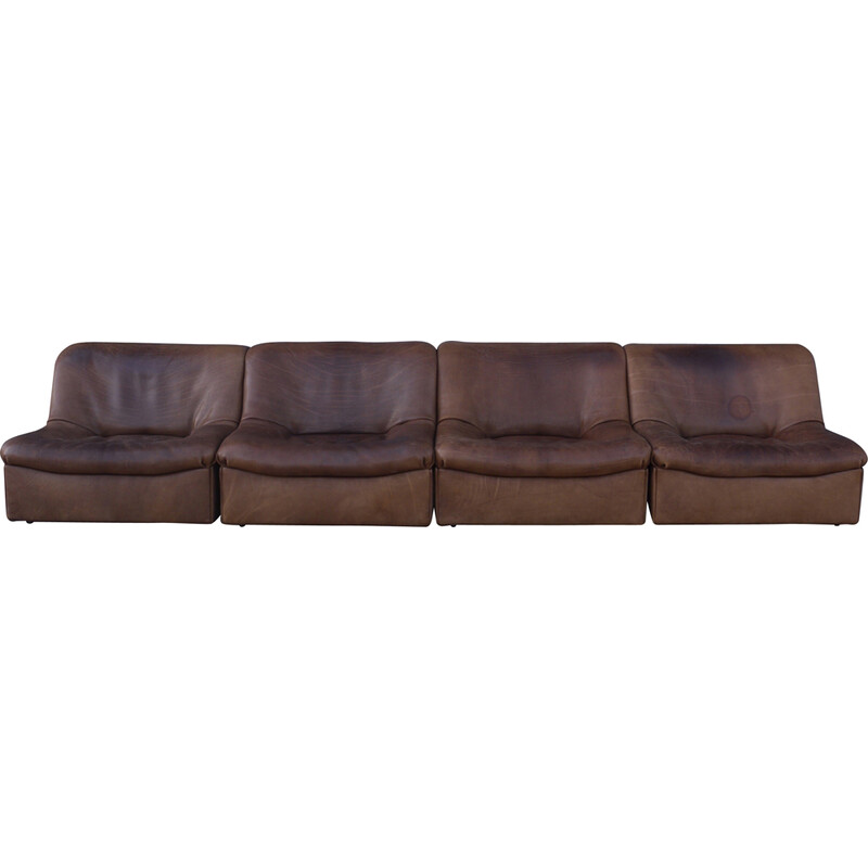 Vintage modular sofa Ds46 in buffalo leather for De Sede, Switzerland 1970