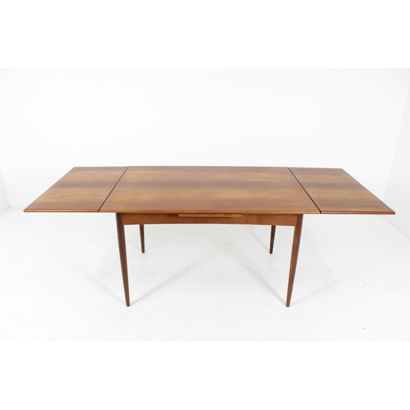 Mid century danish teak extendable dining table - 1960s