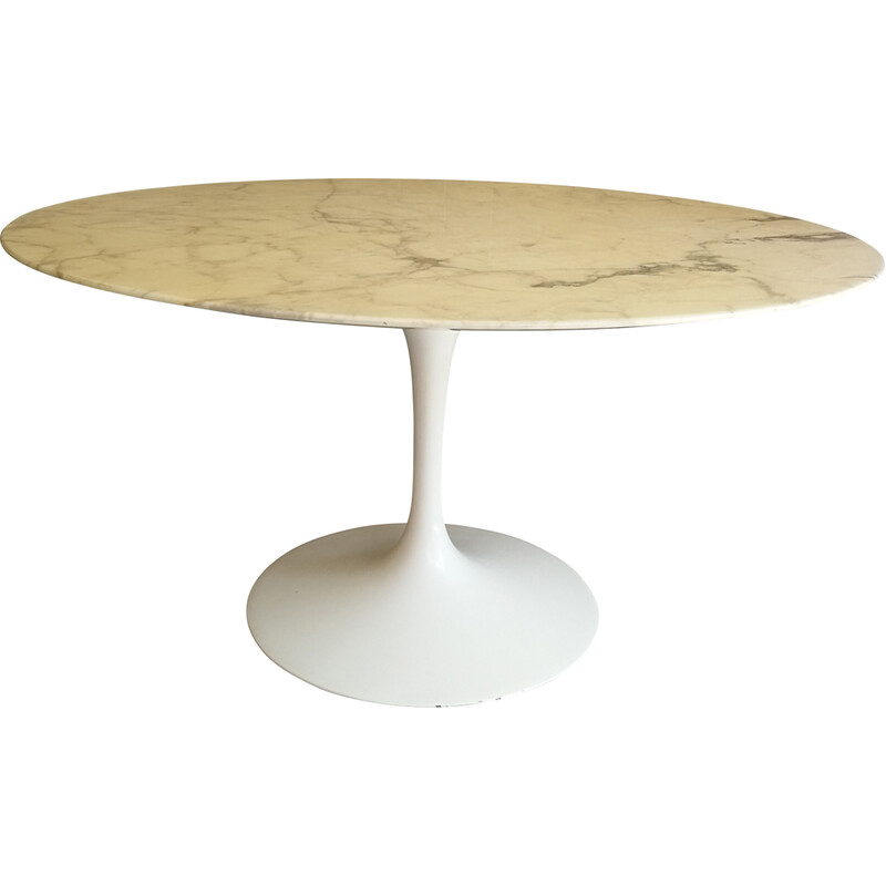 Vintage marble tulip table by Saarinen for Knoll, 1980